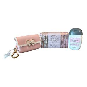 Bath & Body Works Scallop Bow Pocketbac Champagne Toast Bar Soap Hand Sanitizer